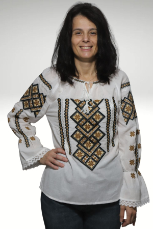 Ie damă Anania broderie maro [2]