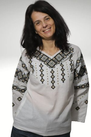 Ie damă Antuzia broderia bej [1]