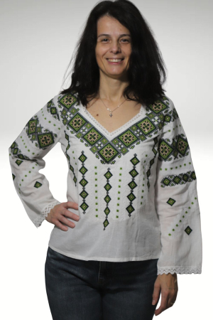 Ie damă Antuzia broderia verde [1]