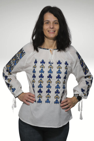 Ie damă Efremia broderie albastra [2]