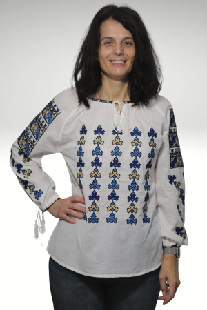 ie - Ie damă Efremia broderie albastra