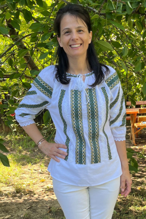 ie - Ie damă Atanasia broderie verde