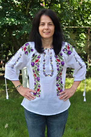 Ie damă Eufimia broderie mov Dama - Ie damă Eufimia broderie mov