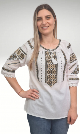 ie - Ie damă Daciana broderie bej
