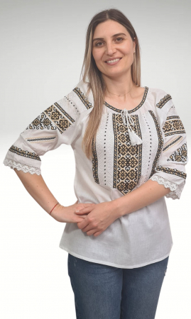 Ie damă Daciana broderie bej [2]