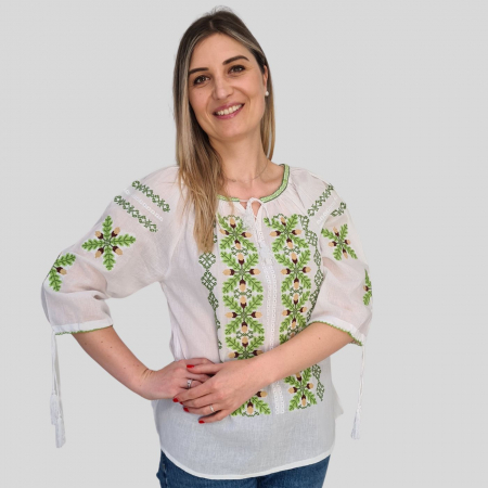 Dama - Ie damă Parascheva broderie verde