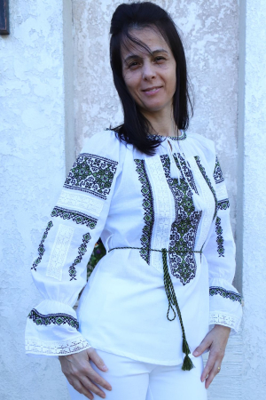 Ie damă Elefteria broderie verde [1]