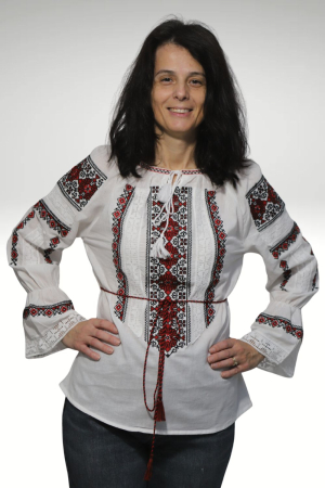 Ie damă Elefteria broderie rosie [1]