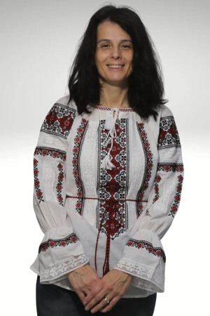 ie - Ie damă Elefteria broderie rosie