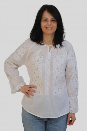 Dama - Ie damă Elsa broderie argintiu