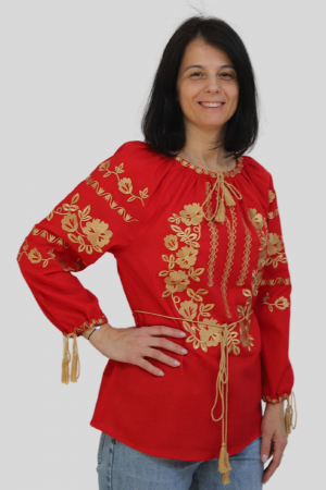 Ie damă Erica broderie rosie [3]