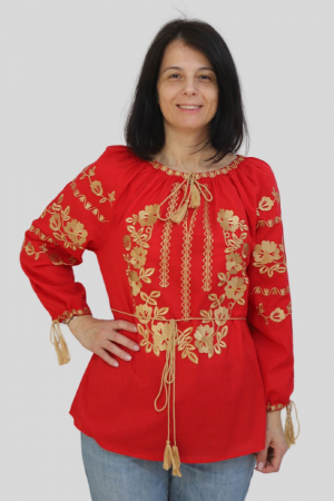 Ie damă Erica broderie rosie [1]
