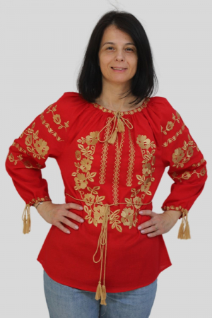 Ie damă Erica broderie rosie [2]