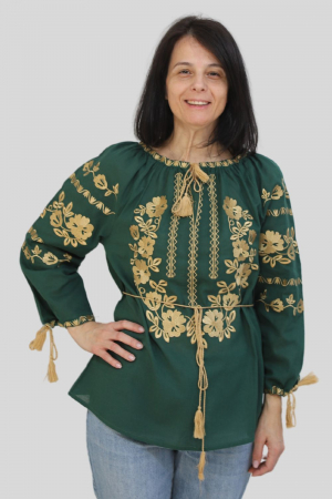 Dama - Ie damă Erica broderie verde