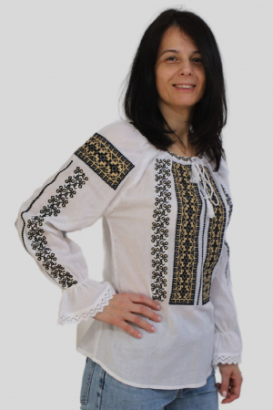Ie damă Monalisa broderie neagra [2]