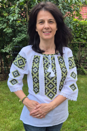 Ie damă Erotida broderie verde [1]
