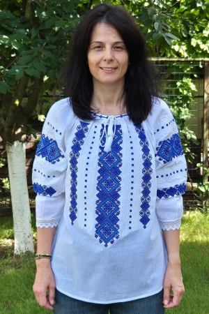 Ie damă Miki broderie albastra [1]