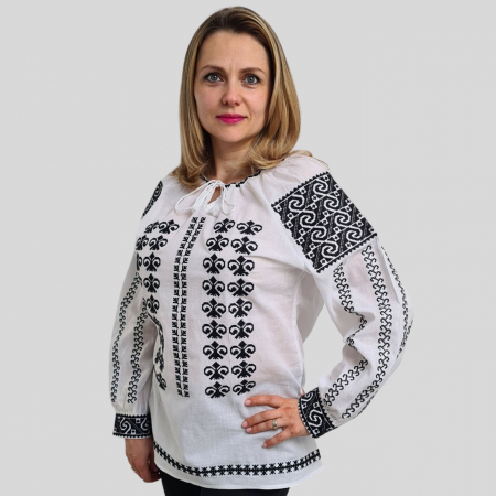 Ie damă Gligheria broderie neagra [2]