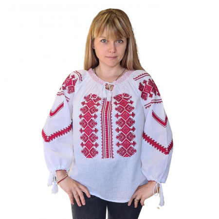 Ie damă Lavinia broderie roșie
