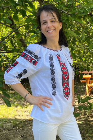Ie damă Leonida broderie rosie [2]