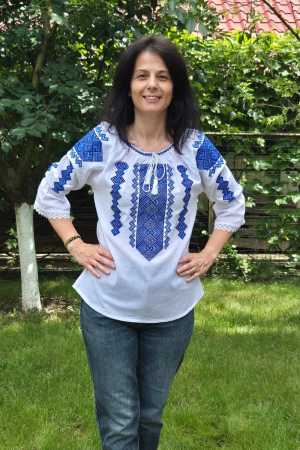 Ie damă Livia broderie albastra Dama - Ie damă Livia broderie albastra