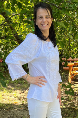 Ie damă Meletina broderie argintie [2]