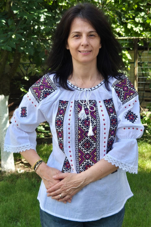 Ie damă Paraschevi broderie grena [1]