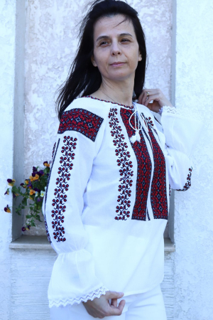 Dama - Ie damă Monalisa broderie rosie