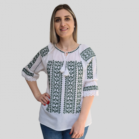 Dama - Ie damă Florina broderie verde