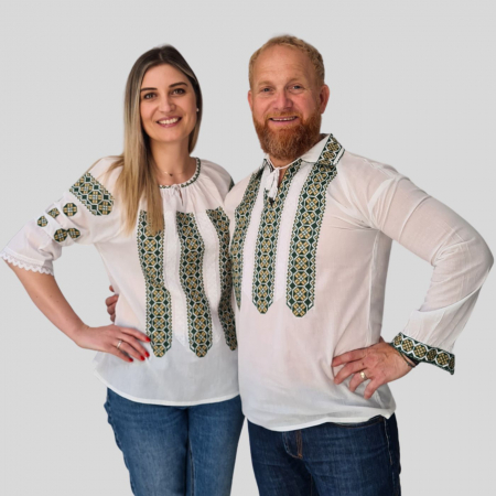 Ie damă Marcela broderie verde [2]