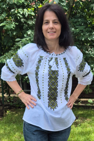 Ie damă Miki broderie verde Dama - Ie damă Miki broderie verde