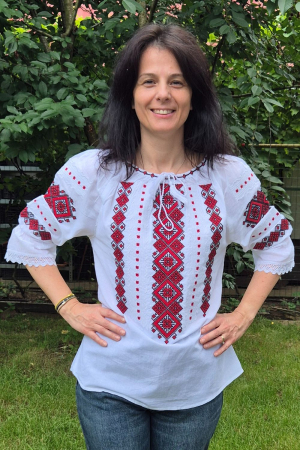 Ie damă Miki broderie rosie Dama - Ie damă Miki broderie rosie