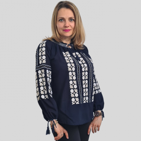 Dama - Ie damă Narcisa, culoare bleumarin