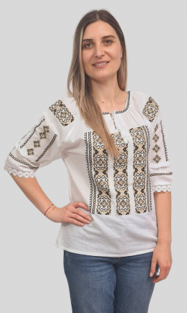 Ie damă Romanita broderie bej [1]