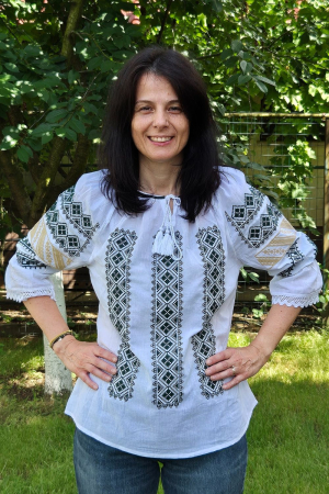 Dama - Ie damă Taisia broderie verde