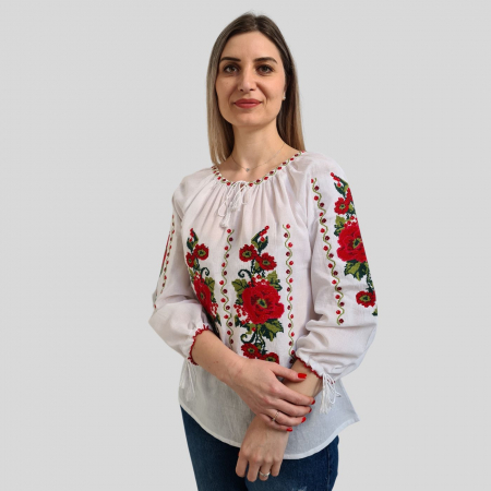 Ie damă Petronela broderie roșie [2]