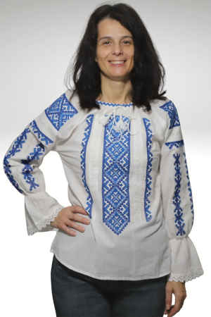 Ie damă Raisa broderie albastra [2]