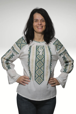 Ie damă Raisa broderie verde [1]