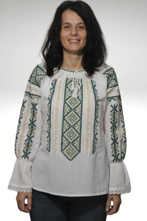 Ie damă Raisa broderie verde [2]