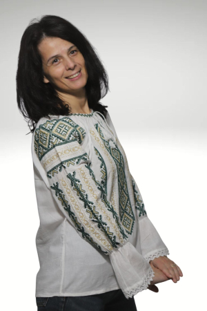 Ie damă Raisa broderie verde [3]