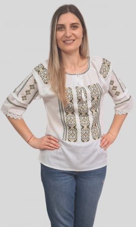 Ie damă Romanita broderie verde [1]