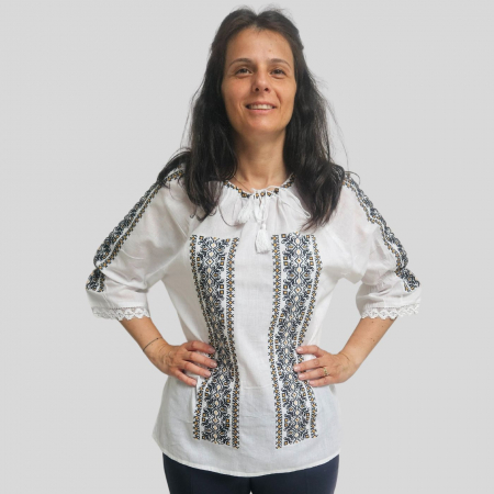 Dama - Ie damă Suzana broderie neagra