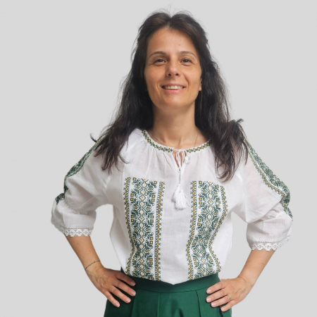 Dama - Ie damă Suzana broderie verde