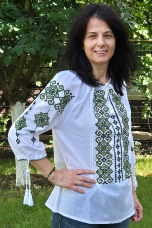 Ie damă Teodosia broderie verde [2]