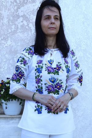 Ie damă Abigail broderie mov [1]