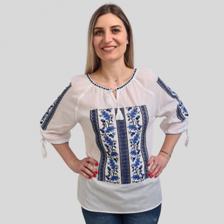 Ie damă Viorica broderie albastră [1]