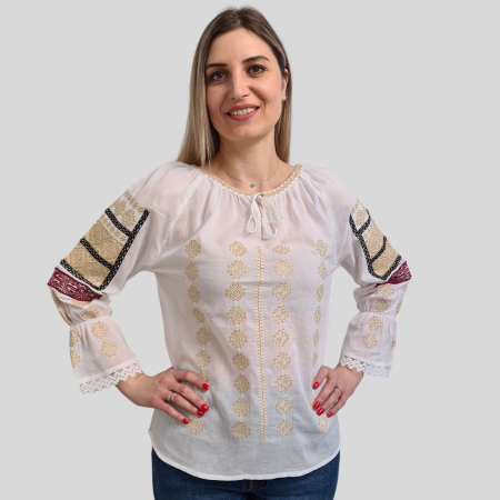 Ie damă Zoe broderie bej [1]