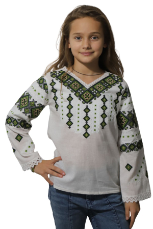 Ie fete Antuzia broderie verde [1]