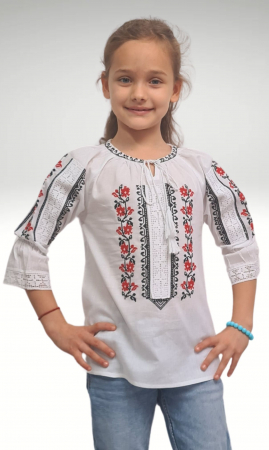 ie fete - Ie fete Dumitrita broderie rosie