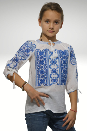 Ie fete Brandusa broderie albastra [1]